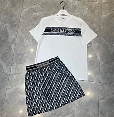 Christian dior костюм юбка + футболка