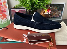 Темно синие Лоферы Loro Piana